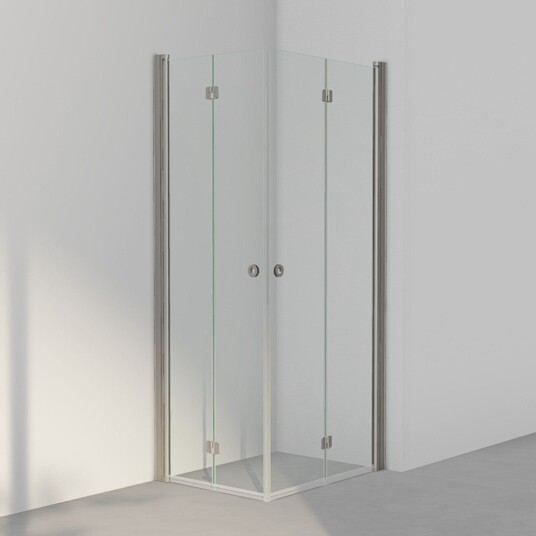 INR Iconic Nordic Rooms Dusjhjørne Linc Angel Flex Standardmål Stone / 70x90cm Klart Glass