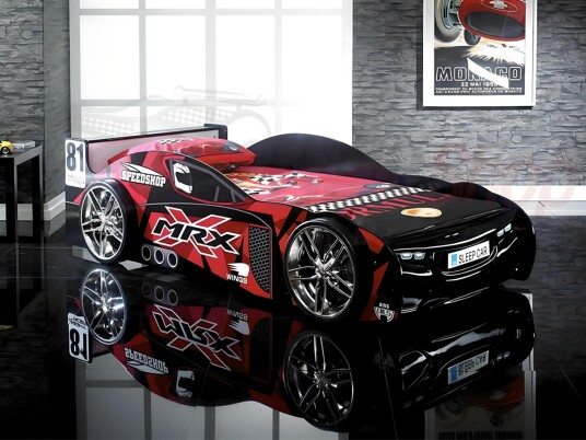 Kids House Factory Bilseng MRX Speed 90×200 Svart Kids House Factory Bilseng MRX Speed 90×200 Svart
