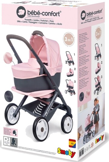 Smoby Quinny 3i1 Combi Doll's Barnevogn Smoby Quinny 3i1 Combi Doll's Barnevogn