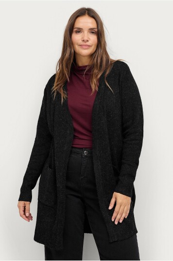 Zizzi Kardigan caSunny L/S Grå