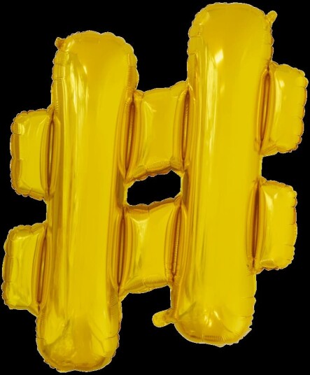 Globos Folieballong gull, tegn. # 8892