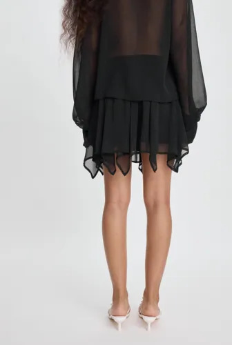 Nelly Svart Flowy Mini Skirt