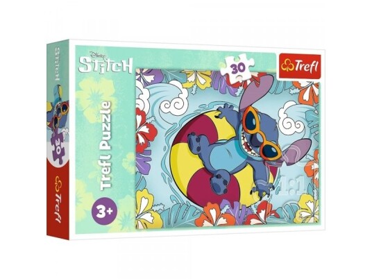 Trefl Puzzle 30 Brikker Lilo Og Stitch På Ferie