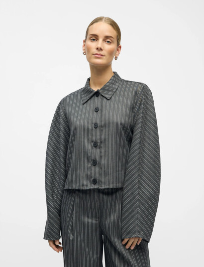 Object Objenna L/S Lo Barrel Shirt 142 - Grey - 42 Object Objenna L/S Lo Barrel Shirt 142 - Grey - 42