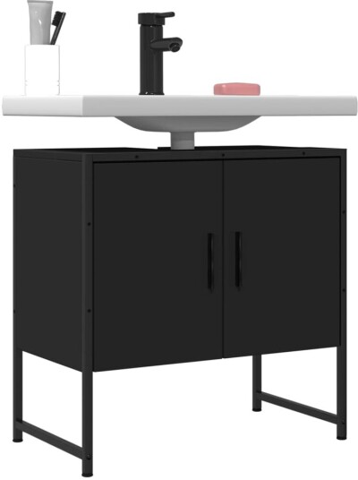 Servantskap svart 60x33x60 cm konstruert tre