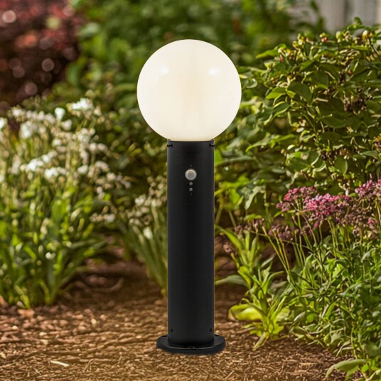 Lindby Dangan sokkellampe hvit 60 cm glass sensor