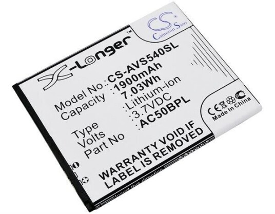 Archos 50b Platinum batteri (1900 mAh 3.7 V)