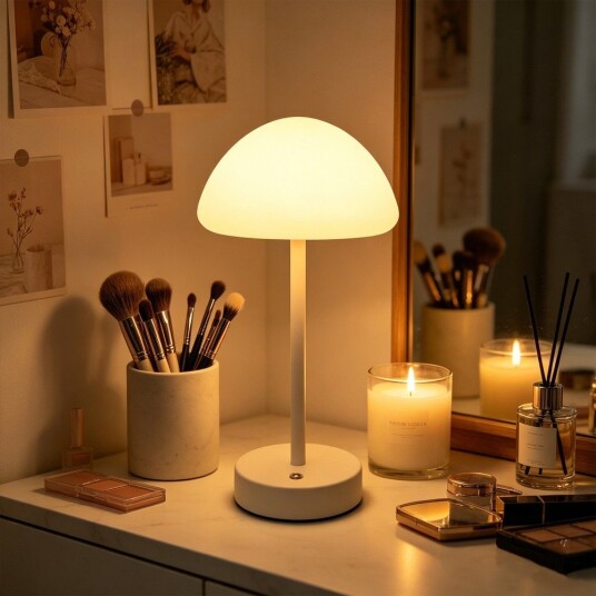 Oppladbar LED bordlampe Inne/ute Hvit touch dimbar 3 i 1 IP20 innendørs Dimbar : Dimbar Kulør : CCT Varm til Kald Hvit