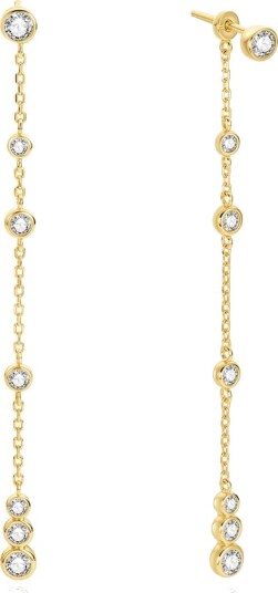 Pan Jewelry Øredobber i 925 forgylt sølv med zirkonia