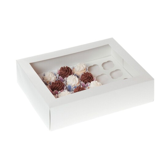 House Of Marie Cupcakebox Mini 24 Hvit Pk/2 | Slikkepott.No House Of Marie Cupcakebox Mini 24 Hvit Pk/2 | Slikkepott.No