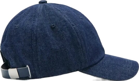 Mango 100% Cotton Denim Cap   Navy   ONE SIZE