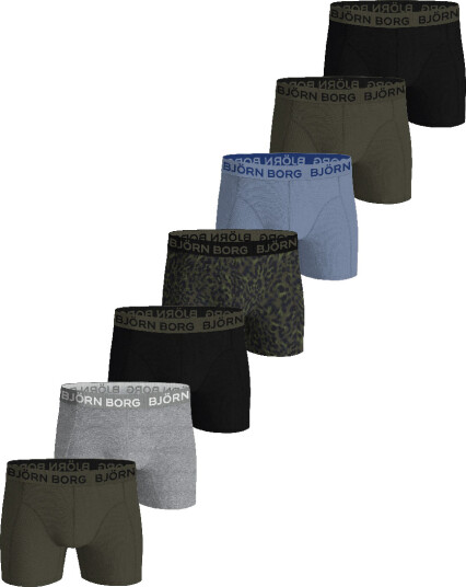 Björn Borg Cotton Stretch Boxer 7P Khaki green 122-128 Björn Borg Cotton Stretch Boxer 7P Khaki green 122-128