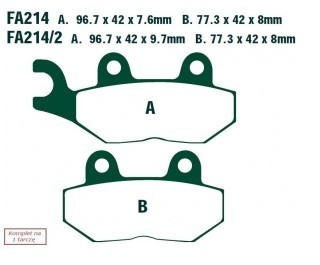 Bremseklosser EBC Brakes FA214/2HH Bremseklosser EBC Brakes FA214/2HH