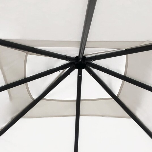 vidaXL Paviljong med stolpetrekk 3x3x2,6 m krem 160 g/m² vidaXL Paviljong med stolpetrekk 3x3x2,6 m krem 160 g/m²