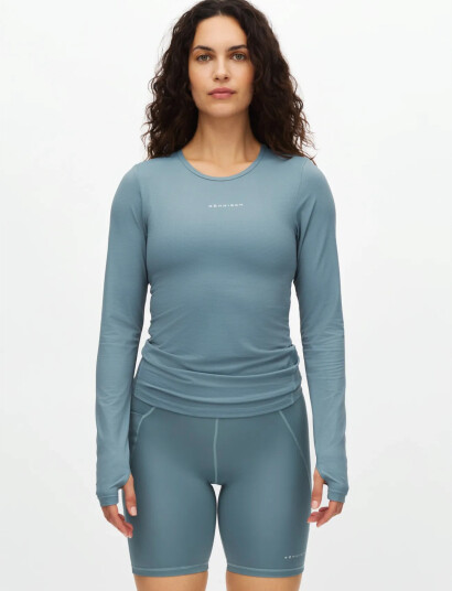 Röhnisch Jacquard Ls Top   Blue   S