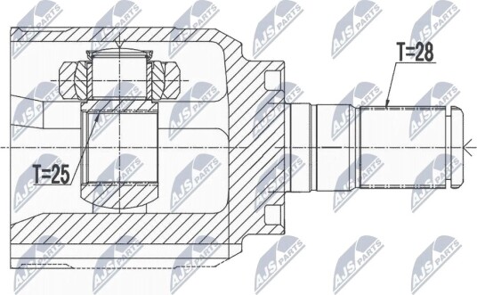 Nty Drivknute drivaksel NTY NPW HY 536
