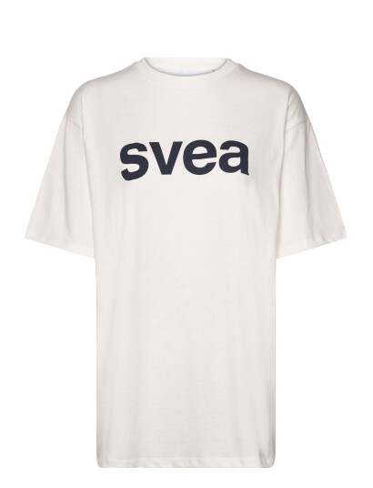 Svea Smaustin Boxy Logo Ss T-Shirt - White - XL