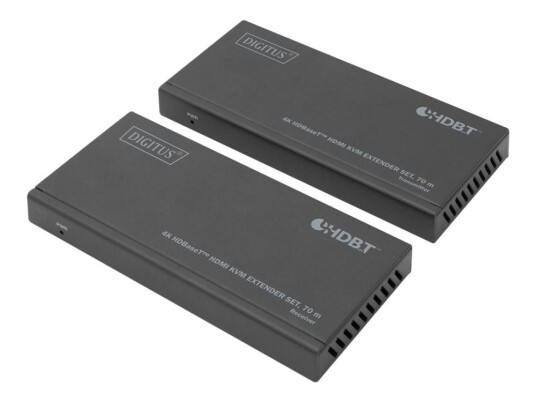Digitus Ds-55512 Sender Og Mottaker - Video/Lyd/Infrarød/Usb-Utvider - Hdmi, Hdbaset - Over Cat 5E/6/6A/7/8 - Opp Til 70 M