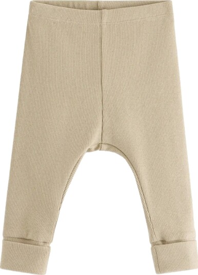 Lindex Ribbed Leggings Beige 68