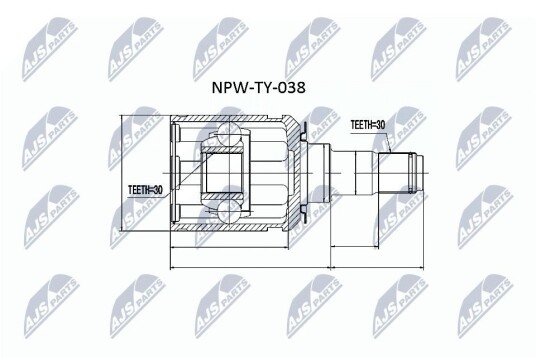 Nty Drivknute drivaksel NTY NPW TY 038