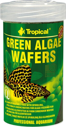 Tropical Green Algae Wafers Fiskefôr 250Ml Tropical Green Algae Wafers Fiskefôr 250Ml