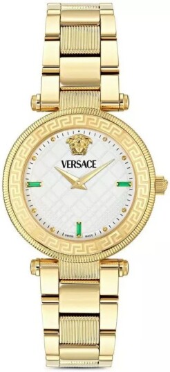 Versace Dameklokke VE8B00824 Reve Hvit/Gulltonet stål Ø42 mm