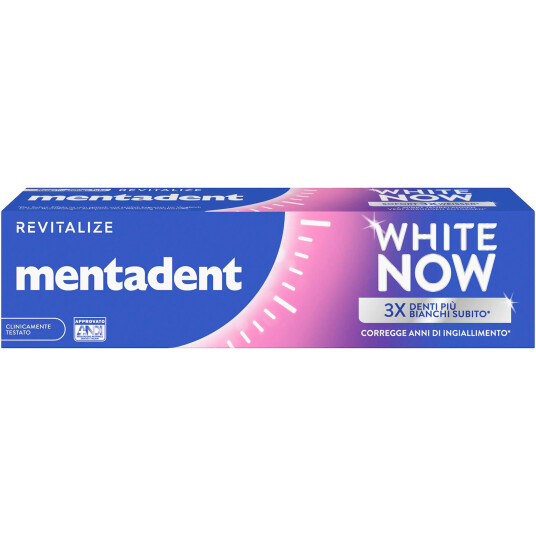 Tannbleking Tannpasta MENTADENT White Now Revitalize 75 ml.