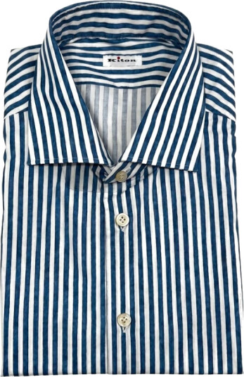 Kiton Herre Skjorter Blå M,