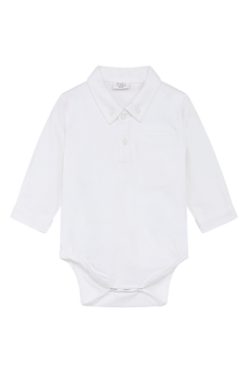 Hust And Claire Hust & Claire Basil skjortebody til baby white 56