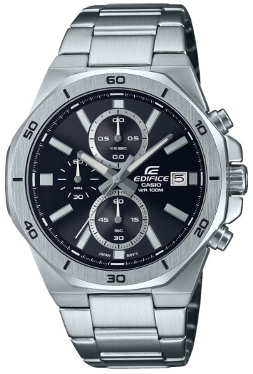 Casio Herreklokke EFV 640D 1AVUEF Edifice Sort/Stål Ø44.3 mm