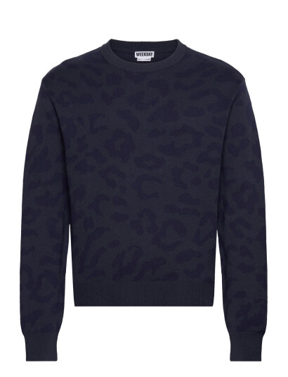 Weekday Regular Graphic Sweater - Navy - XL Weekday Regular Graphic Sweater - Navy - XL