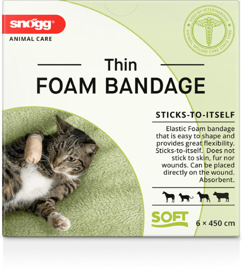 Snøgg Animal Care tynn skumbandasje 6 x 450 cm 1 stk