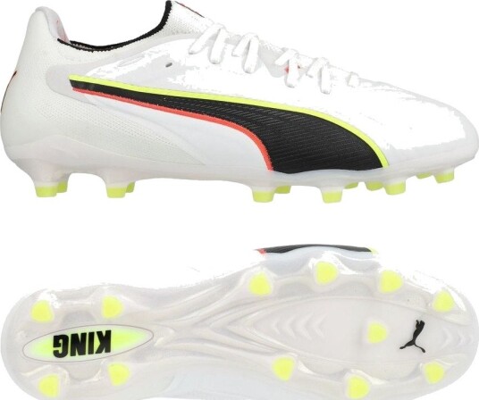 PUMA King 20 Ultimate FG/AG Unleashed PUMA White/rød/Gul Kvinner størrelse 39