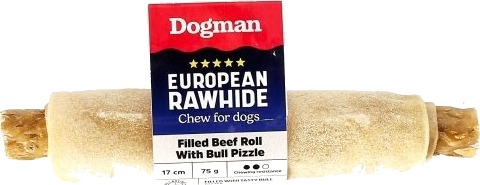 Dogman Europeisk Råhud Fylt Med Oksemuskel 17 cm