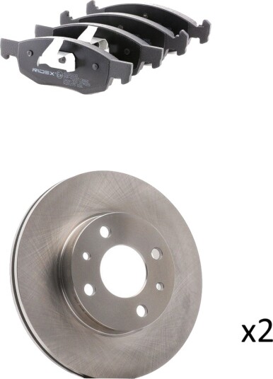 Bremseskiver og -klosser RIDEX 3405B3106