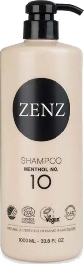 Zenz Organic No. 10 Menthol Sjampo 1000 ml - Fuktighetsgivende og Vegansk