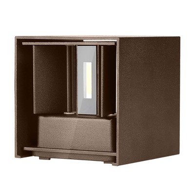 V-Tac 11W LED corten vegglampe Firkantet justerbar spredning IP65 utendørs 230V inkl. lyskilde Dimbar : Ikke dimbar Kulør Varm