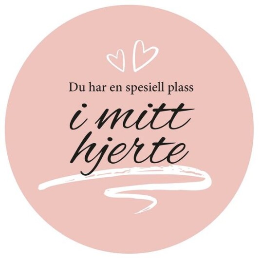 Rundt kort "Du har en spesiell plass i mitt hjerte"