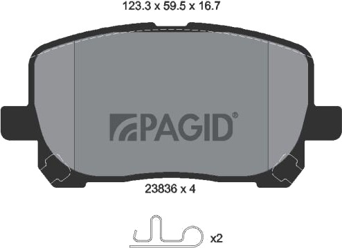 PAGID T1332N Bremseklosser