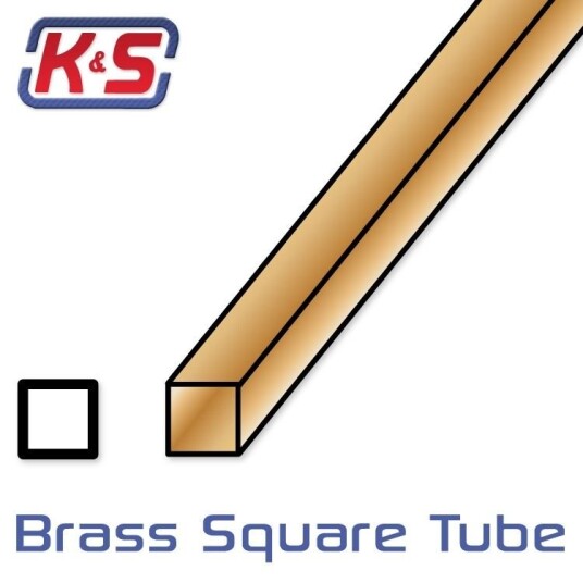 K&S 549852 Square Brass Tube 4x4x300mm 0.45 2
