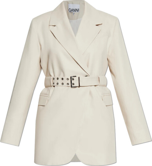 Ganni Dame Jakker Beige S,