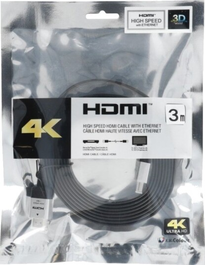 Kabel Partner Tele.Com Hdmi Til Hdmi 3 M Svart 5903396086793 Kabel Partner Tele.Com Hdmi Til Hdmi 3 M Svart 5903396086793