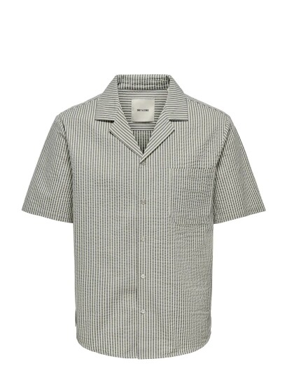 ONLY & SONS Onseye Resort Seers 0009 Shirt Noos   Grey   S