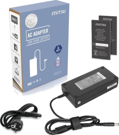 Mitsu Strømadapter til Dell PC 240W 19.5V Mitsu Strømadapter til Dell PC 240W 19.5V