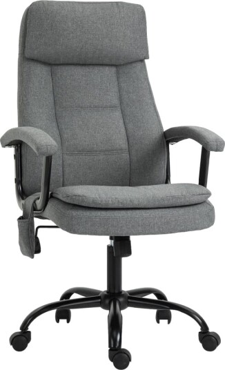 Kontorstol Ergonomisk Spillestol Med Massasje Og Korsryggmassasje Høydejusterbar Linfølelse Grå 63X70X1121Cm Kontorstol Ergonomisk Spillestol Med Massasje Og Korsryggmassasje Høydejusterbar Linfølelse Grå 63X70X1121Cm
