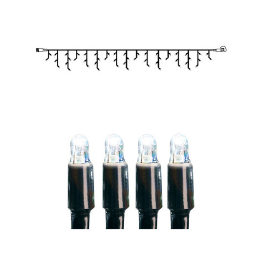 System led lysslynge 3 meter 50 lys varm hvit Svart