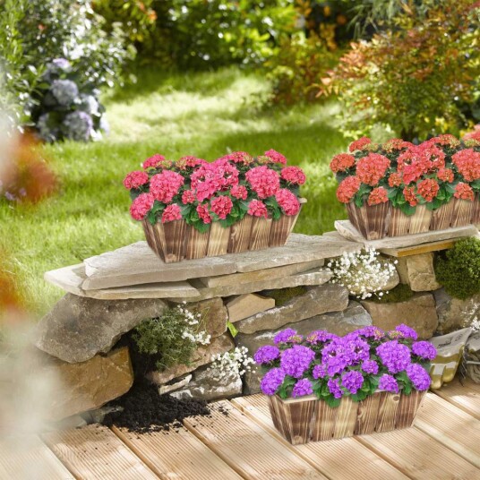 Blomsterkasse Tresett med 3 Blomsterkasse Tresett med 3