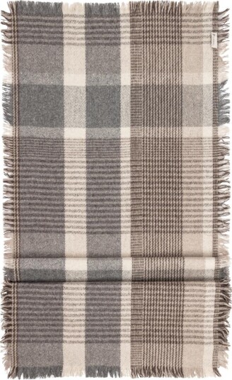 Lama Bordløper Ull Grå-Beige 50x140