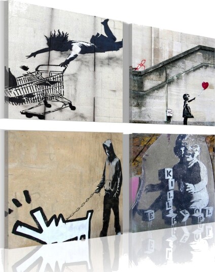 Tavle Banksy Fyra Orginal Idéer 60X60 Artgeist sp. z o. o.
