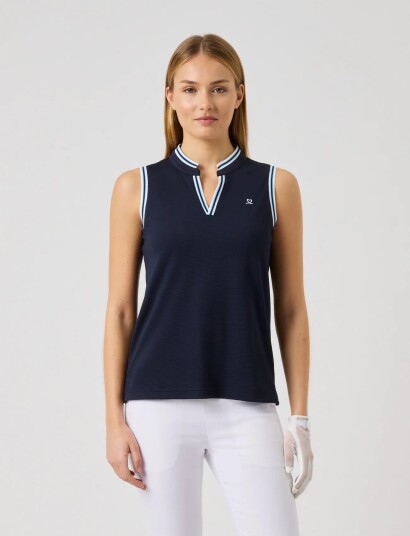 Daily Sports Round Neck Sl Polo Shirt Navy XS Daily Sports Round Neck Sl Polo Shirt Navy XS
